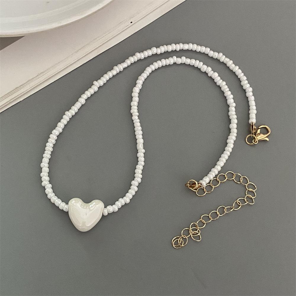 Корейская мода Керамика Сердце-любовь Чокер Ожерелье для Женщин Девушек Цветное Новая Мода Украшение на Шею