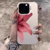 Lily Flower Print IMD Material Silvery Phone Case for iPhone 16 E 15 14 13 12 11 Pro Max XS XR X 7 8 15 16 Plus Shockproof Cover