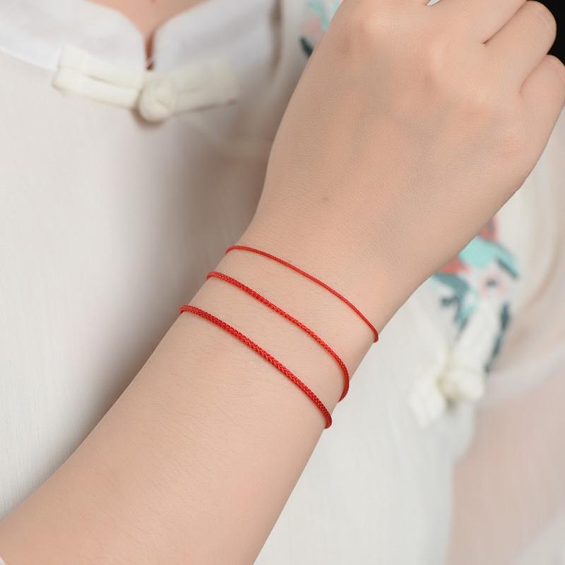 10 Pcs Minimalist DIY Red String Bracelet Adjustable Braid Rope Wristband Couple Jewelry Handmade Woven Bangle Jewelry