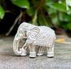 2 Pc X 999 Fine Silver Hindu Religious Elephant Idol Statue 45 Gm Temple Pooja Solid Silver Collectibles Hathi Trunk Down, Rahu Remedy