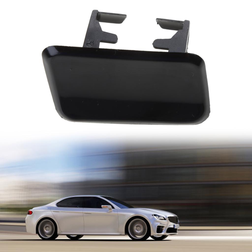 1 Pair Headlight Washer Nozzle Cover Caps Replacement for X3 E83 61673416176 61673416175 Car Repairing Accessories Black