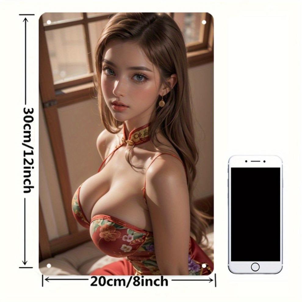 Retro Floral Metal Tin Sign 8x12 Inch Brick Wall Decor Living Room Cafe Home Gift