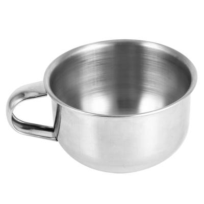Nueva taza de jabón de afeitar de metal de acero inoxidable, tazón, taza, afeitadora, herramienta de espuma limpiadora para hombre