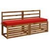 2 Piece Bench Cushions SOEST 2 Pcs. 100percent  Polyester Red