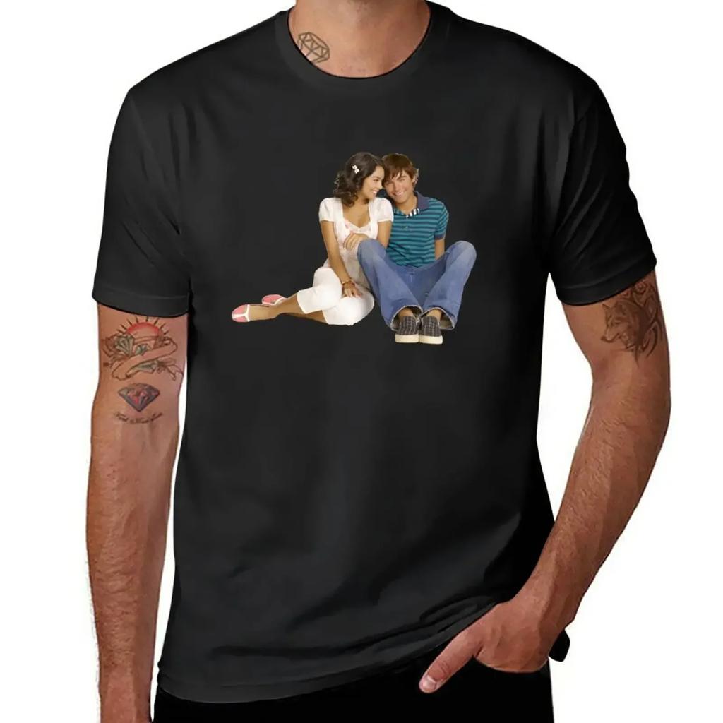 Troy And Gabriella Tshirt Plain Tops Kawaii Clothes Unisex Clothing