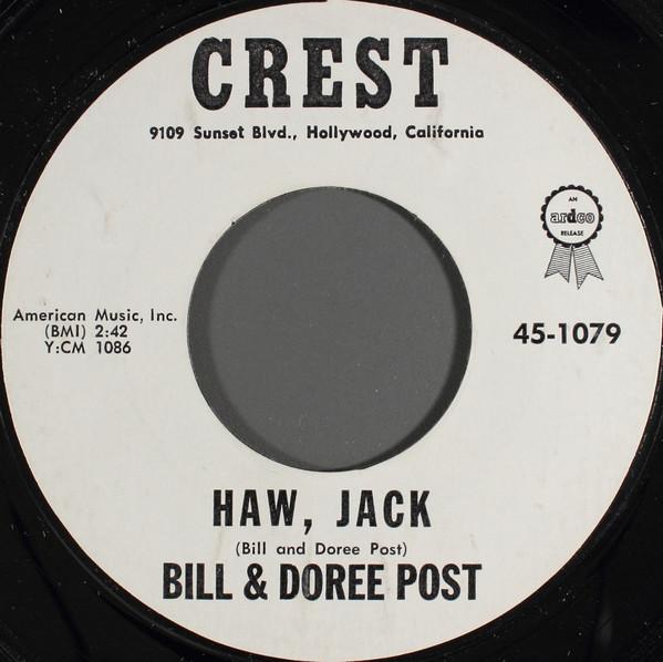 

7inch Record BILL & DOREE POST - Haw, Jack 451079 Crest 1961 US Pop Used