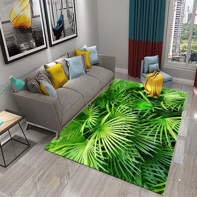 Tappeto Foglia di Palma 3D Tappeti Piante Tropicali Verdi Tappetini Antiscivolo per Cucina Bagno Tappeto Decorazione Soggiorno Camera da Letto Tappeti per Pavimento