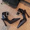 Sexy Diamond Accessories Temperament Dinner Fine Super High Heel Pumps 2024 New Fashion Pointed Elegant Women's Shoes Summer