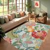 Vintage Floral Pattern Area Rug Plants Flowers Artistic Home Decor Carpet Soft Non-Slip Floor Mat for Living Room Bedroom