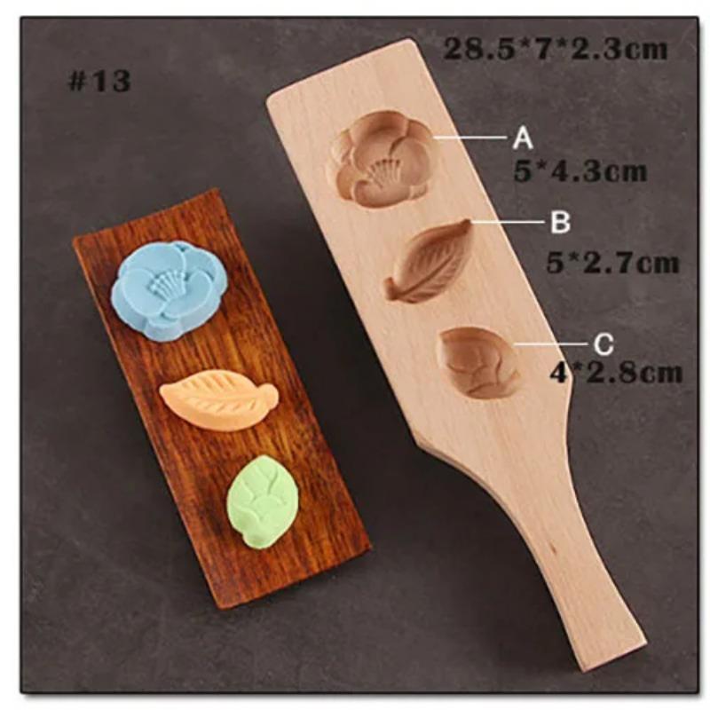 Wooden Pastry Mould Mung Bean Cake Mold Baking Tool 3d Ice Cream Diy Kitchen Household Products A Snack Accessories Party Gift