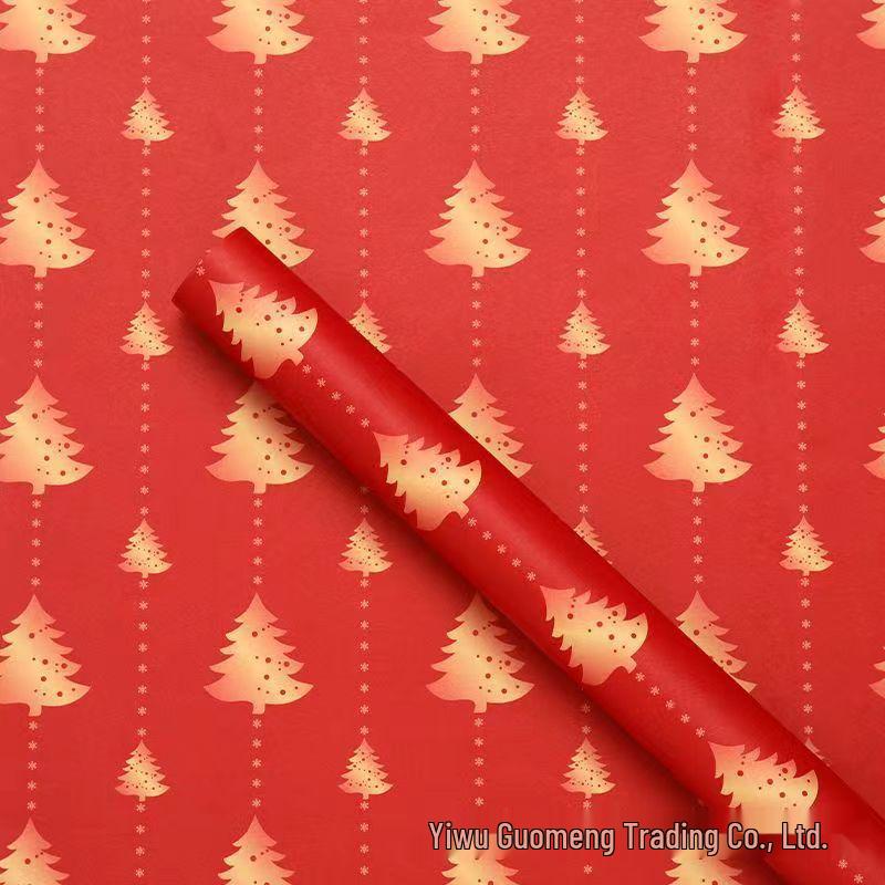 Festive Floral Kraft Wrapping Paper for Christmas & Birthday Gifts