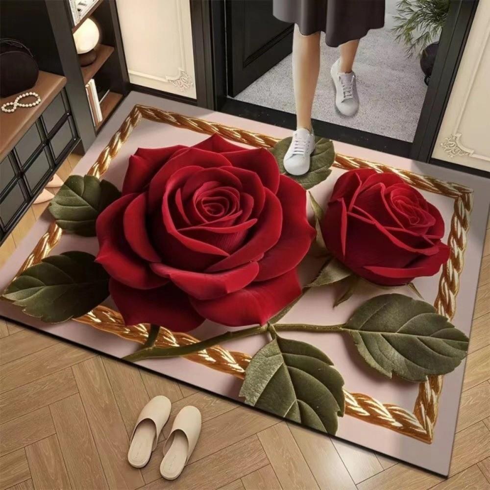 Special-shaped Flower Carpet Soft Bathroom Floor Mat Quick Dry Door Rug  Home Decoration