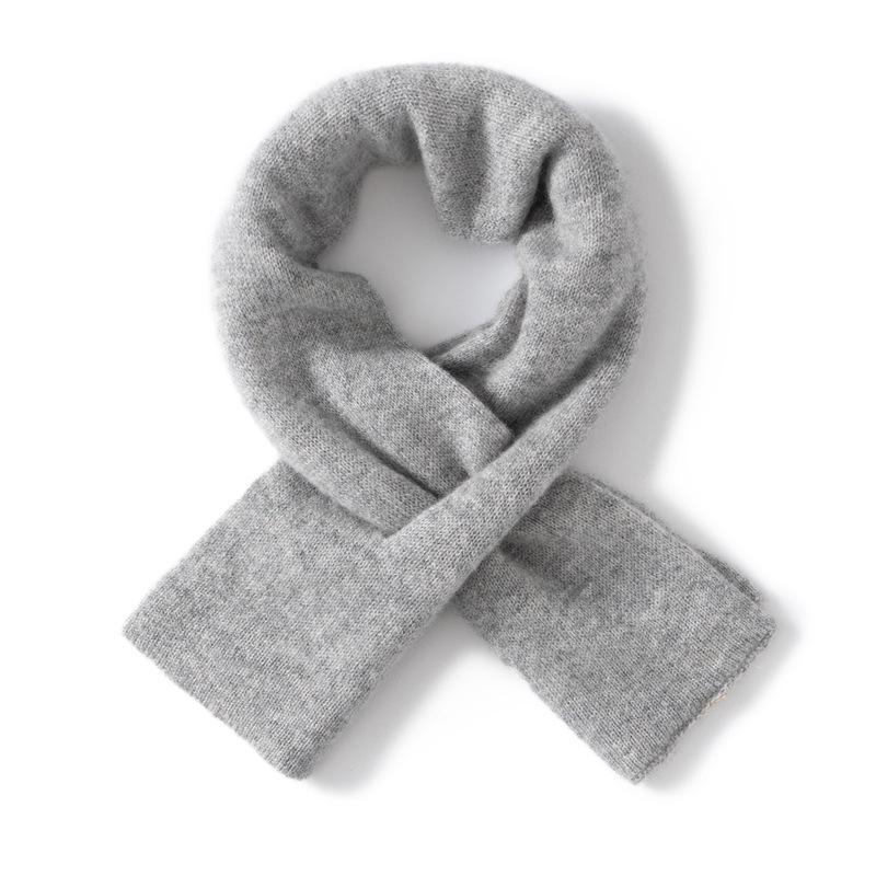 Women's 100% Cashmere Color Block Knit Scarf – Warm, Fashionable, Versatile Neck Gaiter for Autumn and Winter