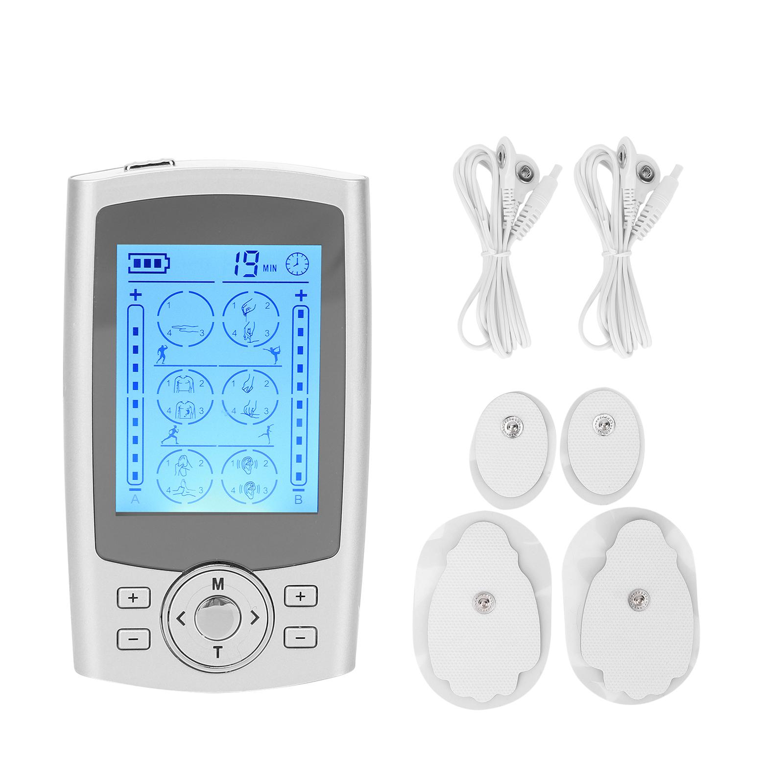 

24 режима TENS массажер перезаряжаемый импульсный мышечный стимулятор массажер для спины колена шеи 110‑240VUK UK Plug