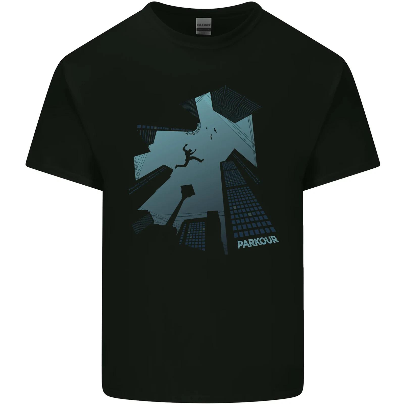 Parkour Building Landscape Kids T-Shirt Childrens L