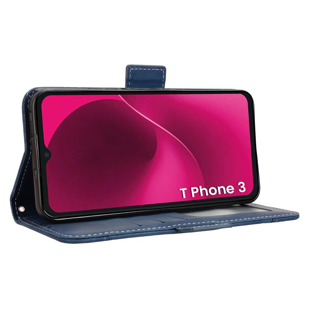 Flip Case for T Phone 3 5G, Card Slot, Navy Blue
