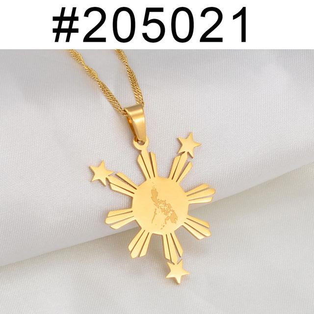 

Anniyo Philippines Map Flag Подвеска и ожерелья для женщин и мужчин, карты стран Филиппины Ювелирные изделия Филиппинские подарки 60cm or 23.6 inch