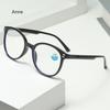 Trendy Clear Lens Round Frame Far Sight Glasses Mirad Color Reading Glasses Anti Blue Light High-definition Presbyopia Glasses