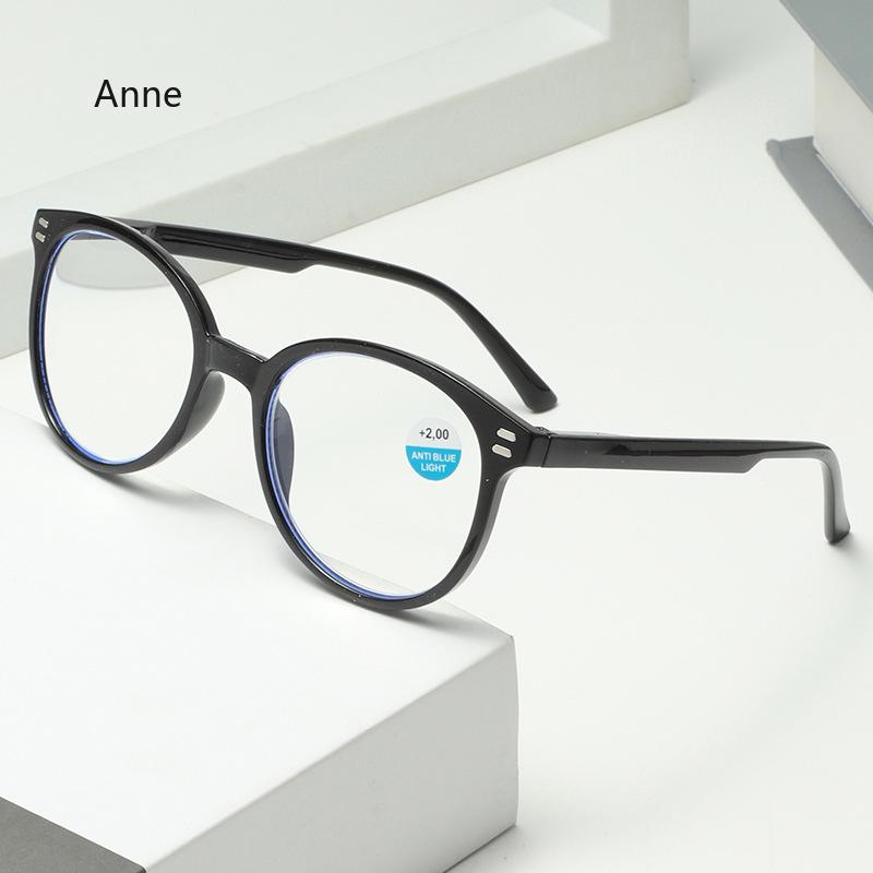 Trendy Clear Lens Round Frame Far Sight Glasses Mirad Color Reading Glasses Anti Blue Light High-definition Presbyopia Glasses