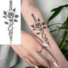 1 Blatt Totenkopf Schmetterling Rose Temporäre Tattoos Für Frauen Männer Hände Fuß Nacken,Temp Fake Tattoo Aufkleber Langanhaltend Wasserdicht