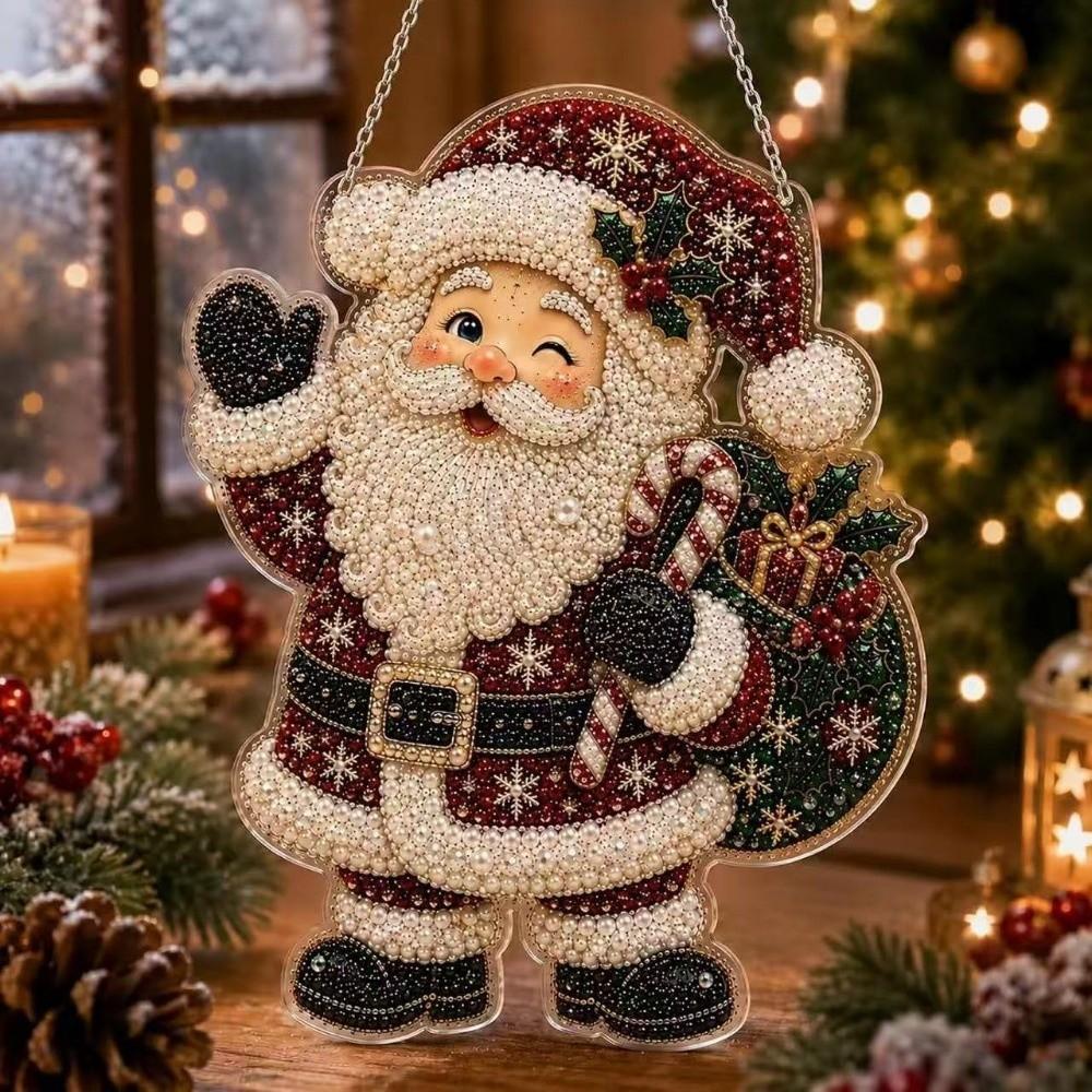 2D Flat DIY Pearl Painting Kit Pumpkin Christmas Hanging Decoration  Door Decoration