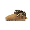 CLASSIC ULTRA MINI Sheepskin Thermal Ankle Length Snow Boots Women's Chestnut Brown 1116109-CHE(Team401-)