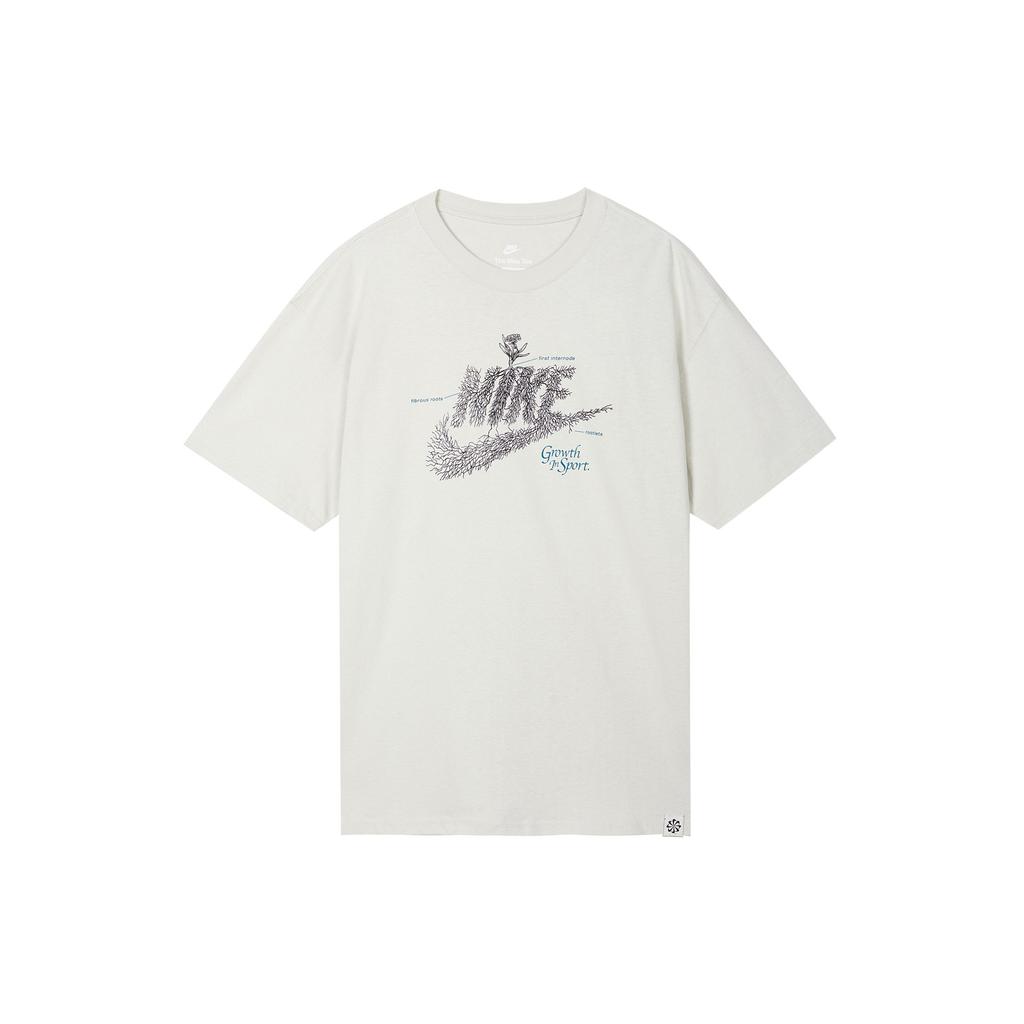 Nike Sportswear Floral Logo Print Short Sleeve T-Shirt Men Tops Light-Bone DN5135-072