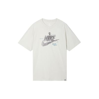 Sportswear Floral Logo Print Short Sleeve T-Shirt Men Tops Light-Bone DN5135-072
