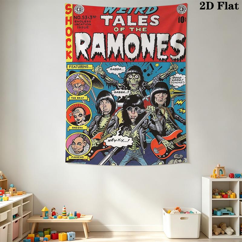 Ramones: Strange Talk Pattern Home Decor Tapestry, Wall Hanging, Decorative RV Wall Cloth.ZGT0914075