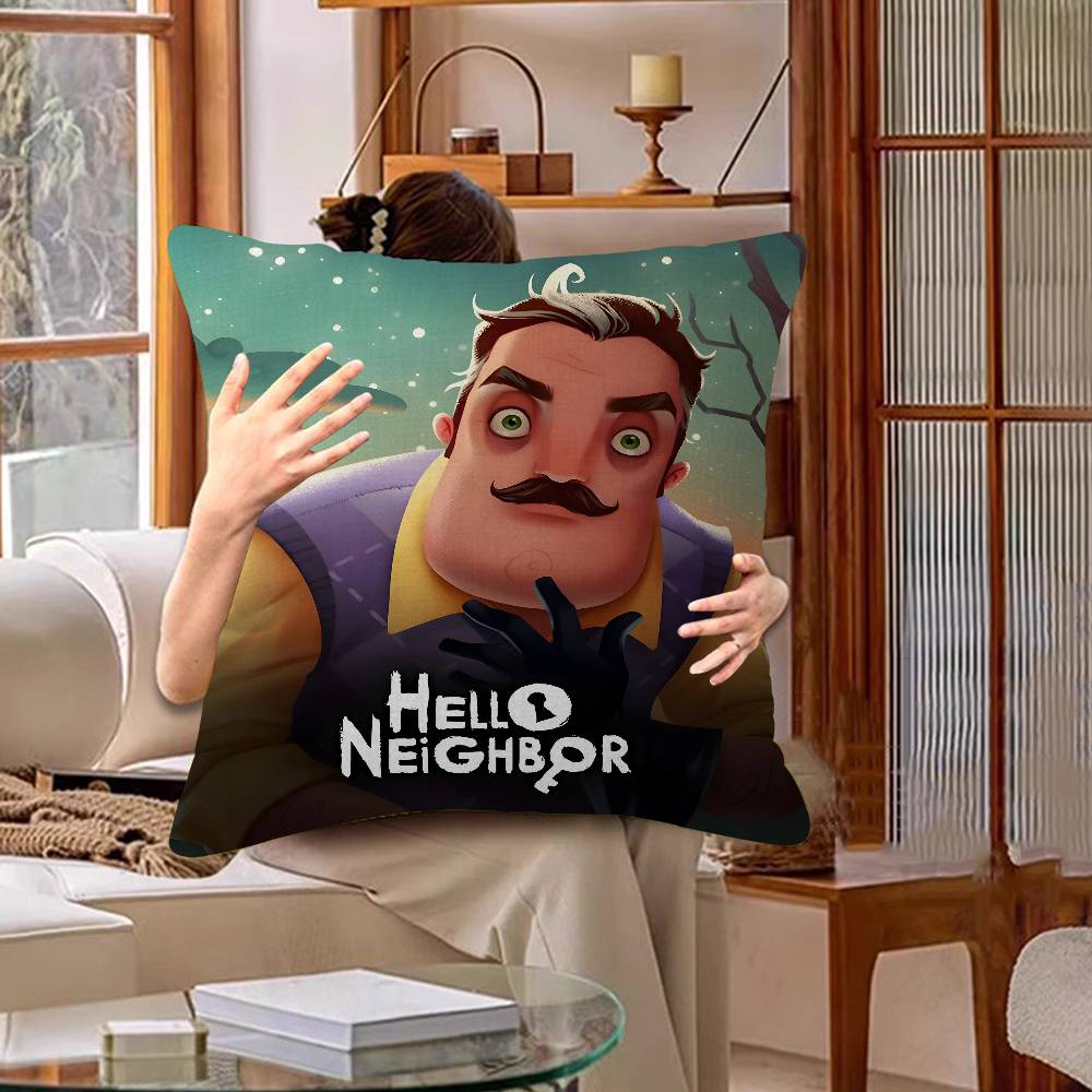 Spiel Hello Neighbor 2 Kissen Anime Kissen Sofa Bett Kopfkissenbezug Kissenbezug 45x45 cm Mode