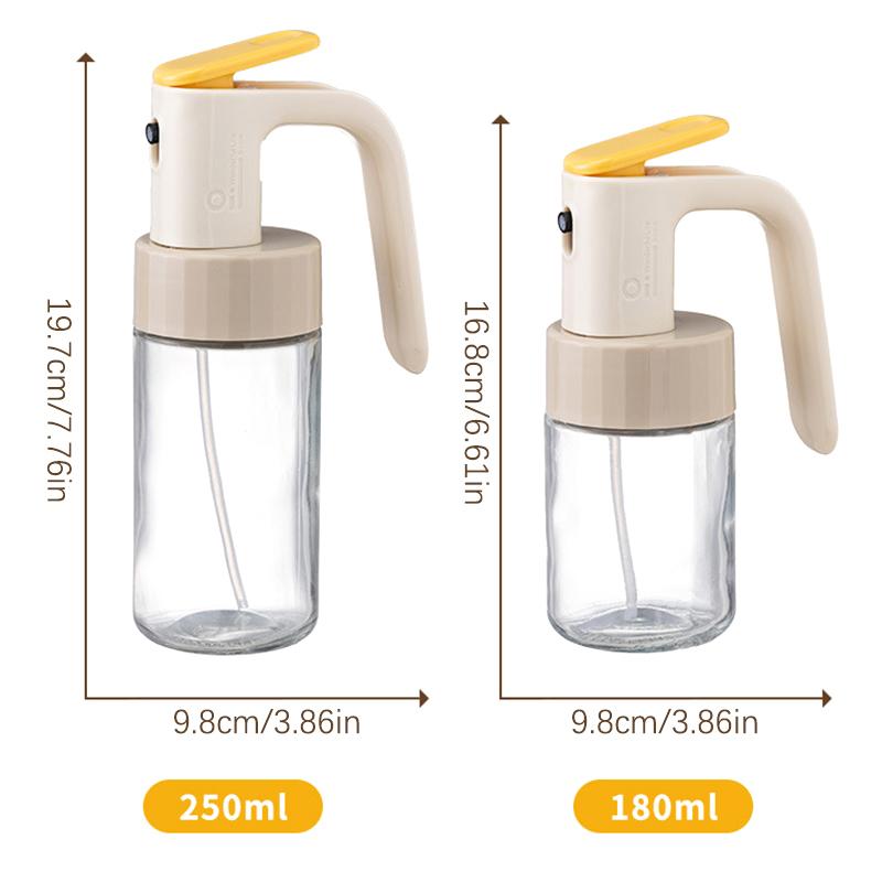 2 In1 Oil Sprayer Glass Bottle For Cooking Anti-Leakage Olive Oil Storage Bottle For Bbq Air Fryer Salad Steak Kitchen Supplies
