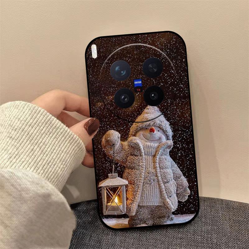 Christmas Painting Silicone Case For Vivo X300 X200 Ultra X200s X300 X100 X100s Pro Mini Soft TPU Shockproof Cover X200FE Fundas