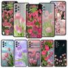 Pink Tulip Flower Love Heart Case for Samsung A17 A13 A15 A25 A35 A51 A55 A71 A21S A11 A31 A41 A23 A53 A73 5G A03S A05s Cover