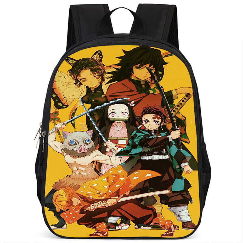 Japan cartoon comics Demon Slayer Pillar Training Arc Student Large Capacity School Style Backpack 7545