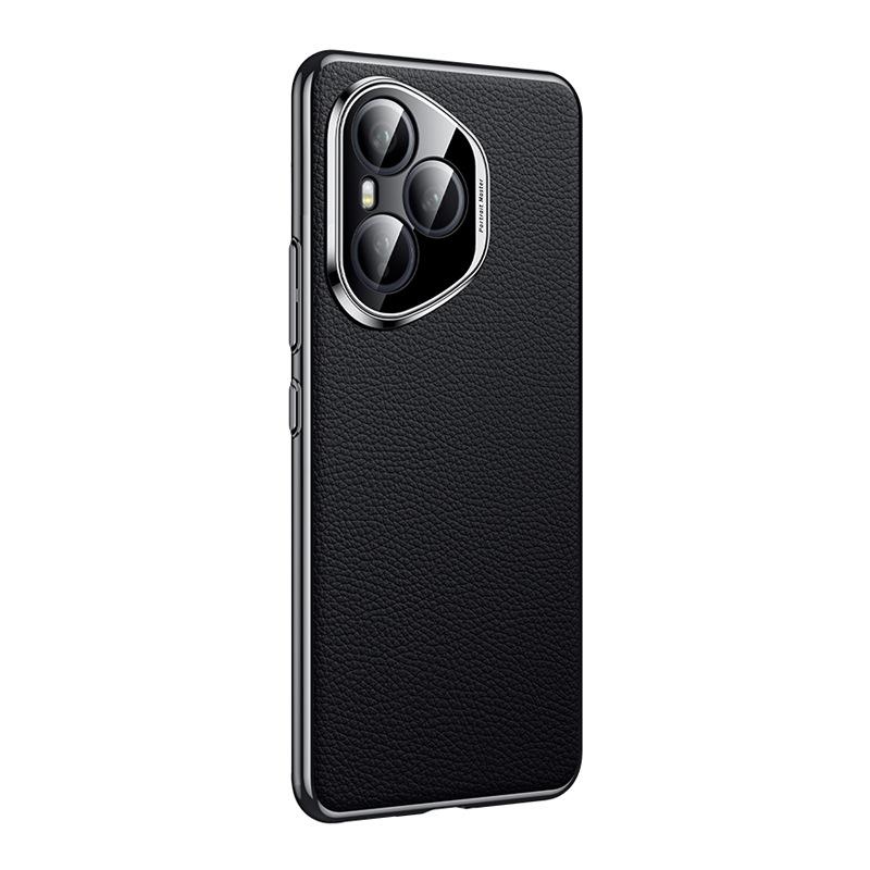 Applicable to Honor 400pro mobile phone case all-inclusive anti-drop 300pro electroplated business first-layer cowhide business men's leather case