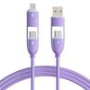4-in-1 100W Silicone Charging Cable for Apple & Huawei - Type-C Fast Data & Flash Charge