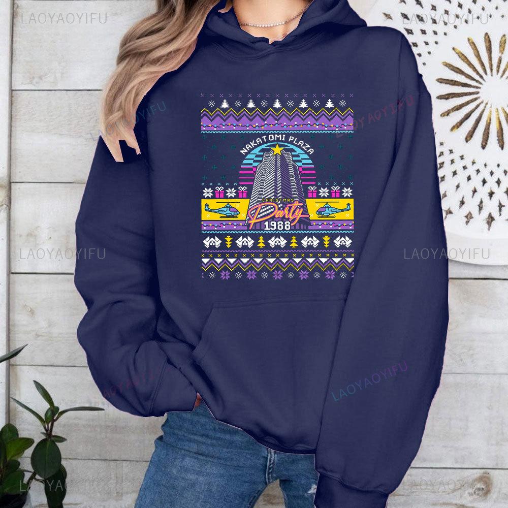 

Крепкий орешек Уродливый рождественский свитер Накатоми Плаза Рождественская вечеринка 1988 Толстовка Джон Макклейн Уродливые худи Рождественские кинотопы XL