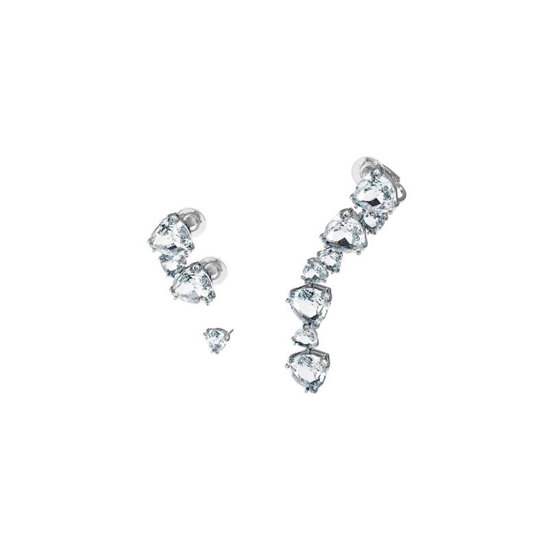 Swarovski Millenia single asymmetric gold-plated ear clip women s silver 5602846