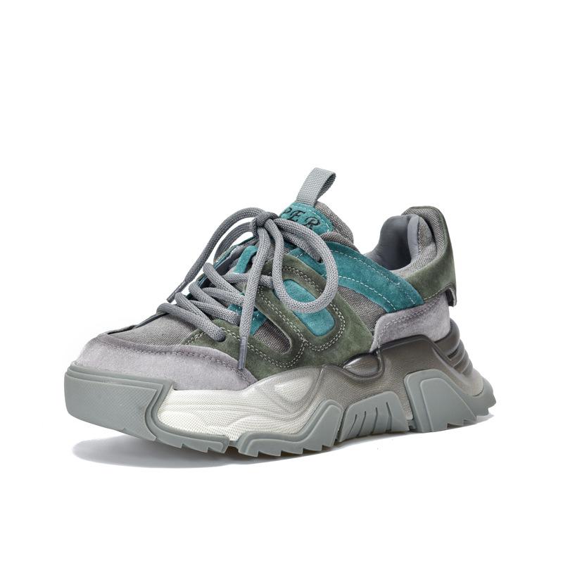 

Модные женские мокасины 5 см Вулканизированные Осенние Весенние Массивные Кроссовки Удобная Обувь Деним Натуральная Кожа Синтетические Лоферы 36 серый