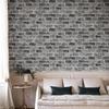 Black Brick Self Adhesive Wall Cover Vintage Faux Brick Peel And Stick Wall Cover For Kitchen Brick Stone Removable Contact Paper