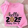 2025 Cross Round Neck European and American Christmas Long Sleeve Hoodie