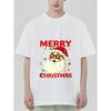 Christmas T-Shirt Black Santa Claus with Sunglasses and Stars Merry Christmas Print for Holiday Party