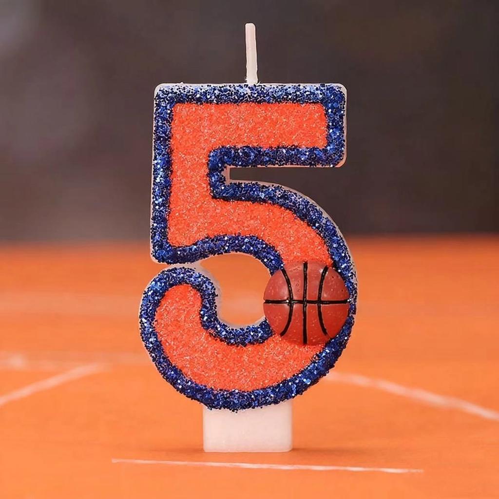 Vitality Basketball 0-9 Free Matching Combination Digital Candles Birthday candles are perfect for high-end baking cake decorati