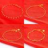 Vietnam Gold-Plated Fashion Bracelet: Hollow Four-Leaf Clover & Heart Design.