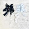 Subculture Gothic Bow Lace Letter Double Ponytail Hair Clip Ita Bag Decoration Brooch Y2K Lolita Style Bow Clips Bag Accessories