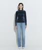 Chaenyuyog High-Neck Velvet Top [Blue]