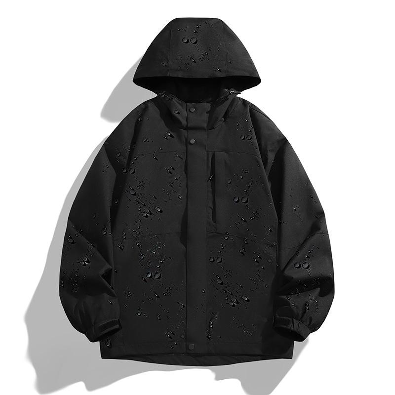 

Водонепроницаемая дышащая куртка, три в одном, ветрозащитная куртка для активного отдыха, куртка для альпинизма, мужская куртка 3XL чёрный