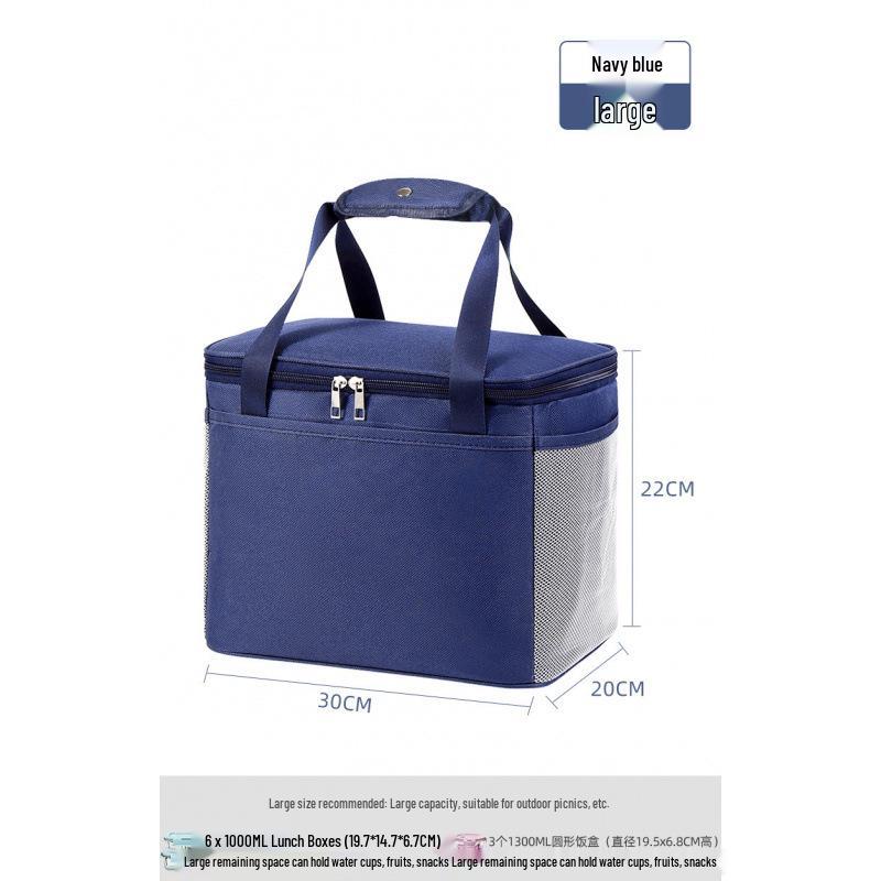 Insulated Food Delivery Bag with Ice Pack for Camping, Home, or Car Cooling