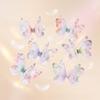 50Pcs Double-layer Chiffon Butterfly Embroidered Patches Bridal Hair Accessories
