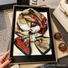 Long Silk Scarf Women's New Small Silk Scarf Printing Simulation Silk Tied Bag Streamer Explosion Sweet Little Scarf